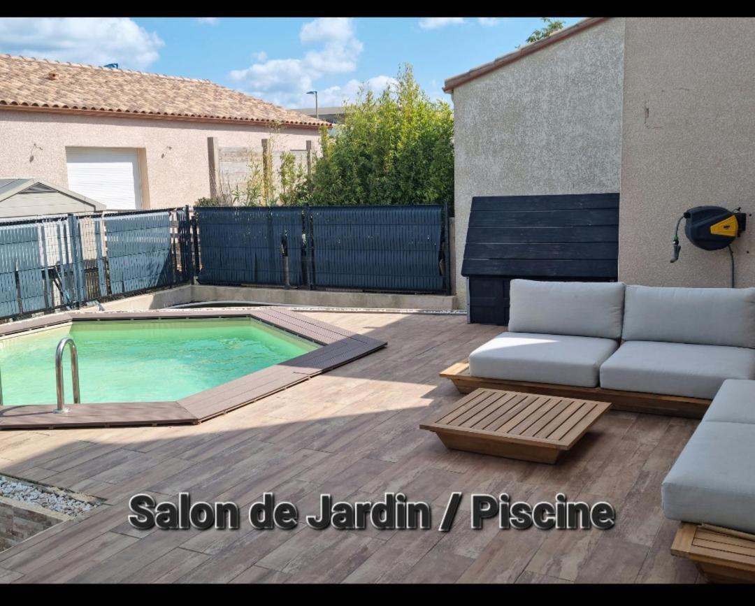 פור-א-נובל Maison 8 Couchages Clim, Plage A Pied, Petite Piscine מראה חיצוני תמונה
