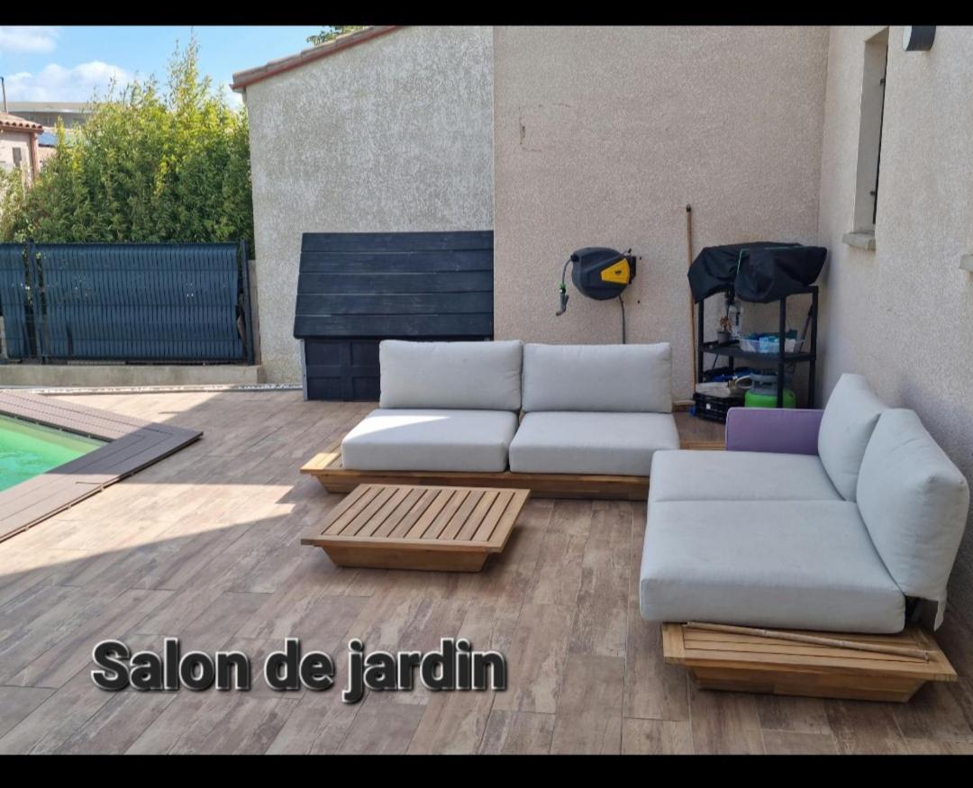 פור-א-נובל Maison 8 Couchages Clim, Plage A Pied, Petite Piscine מראה חיצוני תמונה
