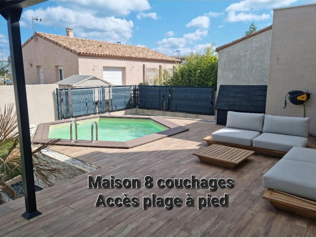 פור-א-נובל Maison 8 Couchages Clim, Plage A Pied, Petite Piscine מראה חיצוני תמונה