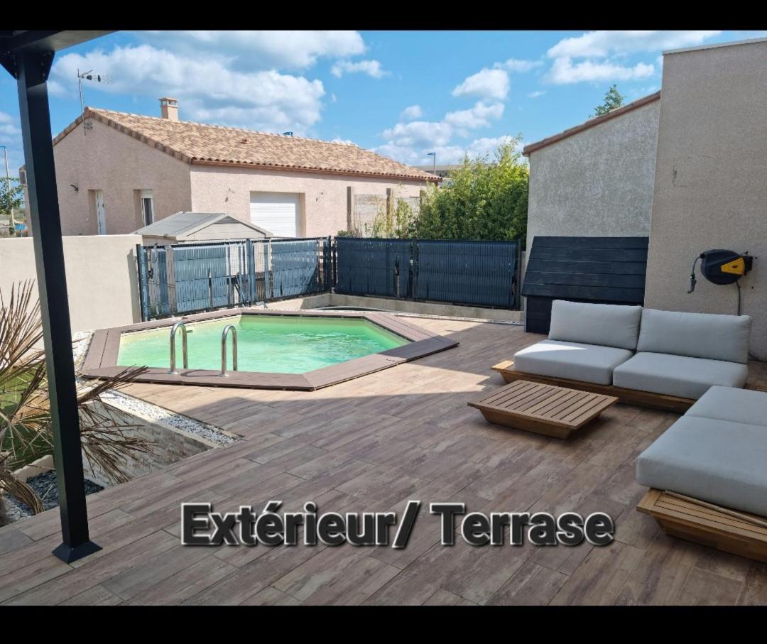 פור-א-נובל Maison 8 Couchages Clim, Plage A Pied, Petite Piscine מראה חיצוני תמונה